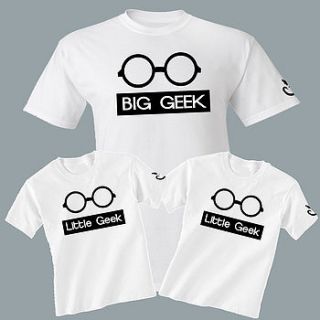 'big geek little geek' father & sons t shirts by precious little plum