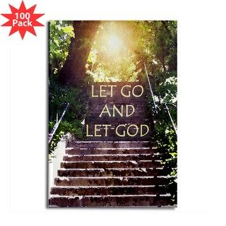 Let Go and Let God Rectangle Magnet (100 pack) by serenity_gifts