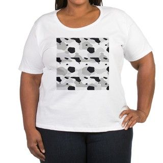 Black and White Camouflage T Shirt by be_inspired_by_life