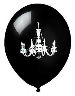 black & white chandelier balloons by evthokia ltd