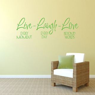 'live laugh love' wall sticker by mirrorin