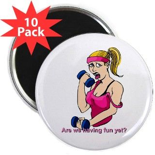 Blond weight lifter 2.25 Magnet (10 pack) by fitness_blond