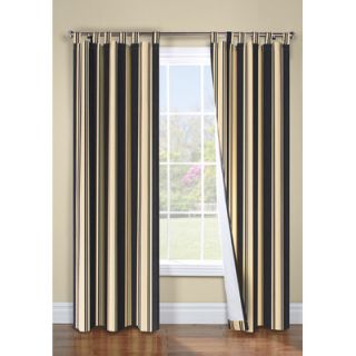Half Price Drapes Faux Silk Taffeta Stripe Rod Pocket Curtain Single