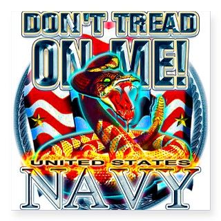 US Navy Dont Tread on Me Snak Square Sticker by Admin_CP28080418