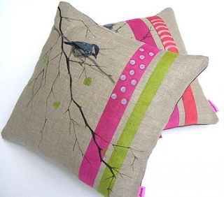 birch branch cushion by mogwaii design