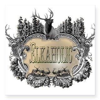 elkaholic elk logo Oval Sticker by Admin_CP5998657