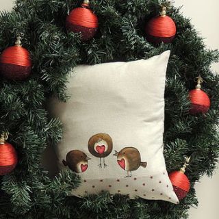 three robin cushion by designer j