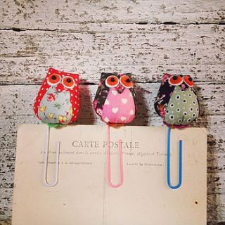 vintage owl paper clips by two little birdies