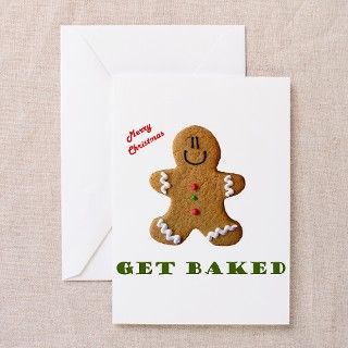 Get Baked Gingerbread Man Greeting Cards (Package by cletusbiscuit