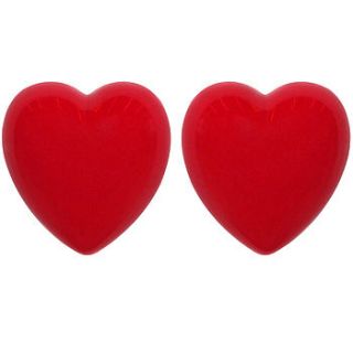 vintage style lucite heart earrings by dollydagger