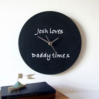 'daddy time' blackboard clock by remade