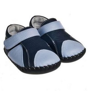 'toby' two tone soft leather baby shoes by my little boots