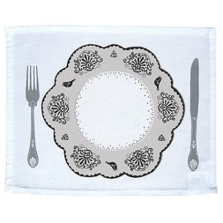 vintage plate place mat by solitaire