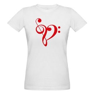 I love music, red heart with music notes T by listing store 75147373