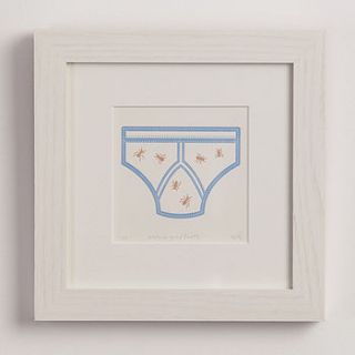 'ants in your pants' letterpress print by emma lee cheng