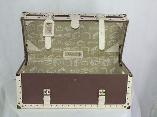 vintage style storage trunk chocolate/cream by ceiling candy