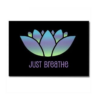 Just Breathe Rectangle Magnet by gurugoods