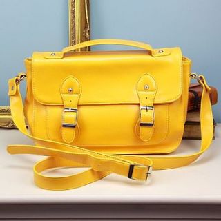 double buckle satchel bag by lisa angel homeware and gifts