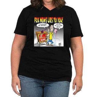 Fox news Lies to You Womens Plus Size V Neck Dar by whatnowstuff