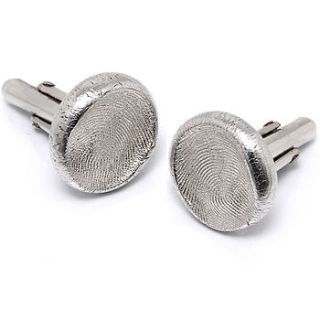 button fingerprint cufflinks by fingerprint jewellery