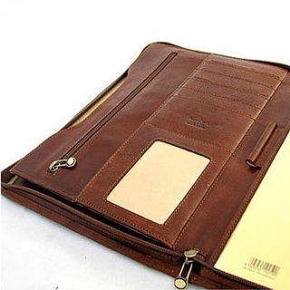 'dimaro' leather conference folder by maxwell scott leather goods