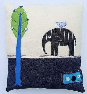 elephant cushion by maxine pharoah