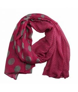 big and small dots scarf by bella bazaar