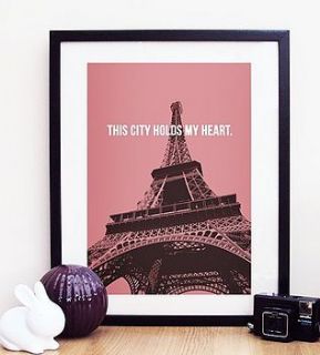 'this city holds my heart' print by oh, dear molly