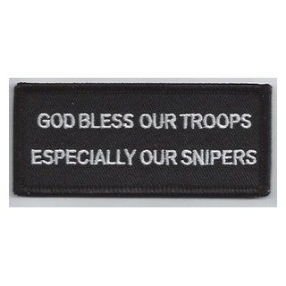 God Bless Our Troops Especially Our Snipers Military Vet Veteran NEW Biker Patch 