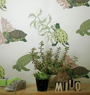 turtle turtle wallpaper by kate usher studio