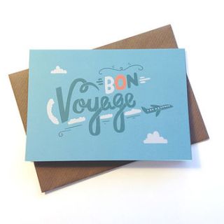 'bon voyage' greetings card by the happy pencil