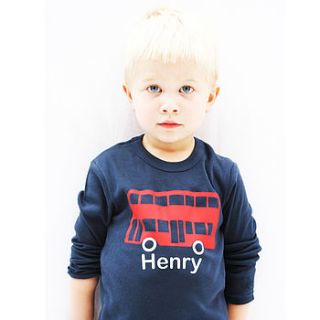 personalised bus t shirt by holubolu