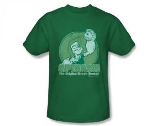 Popeye Spinach Green Energy Classic Cartoon T Shirt Tee Clothing
