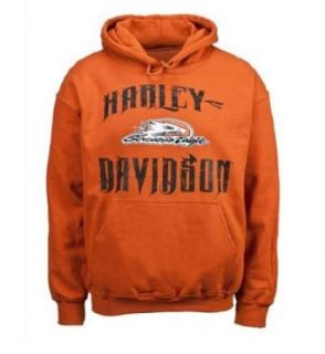 Harley Davidson Men's Screamin' Eagle Hooded Sweatshirt. Harley Orange. HARLMS0049 at  Mens Clothing store Fashion Sweatshirts