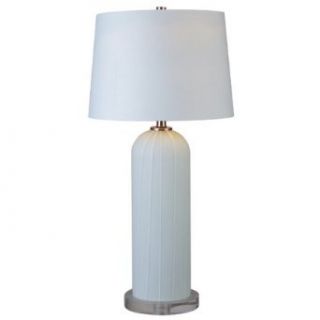 ET2 E20217 Contemporary / Modern Single Light Up Lighting Table Lamp from the Metro Collect, Matte White    