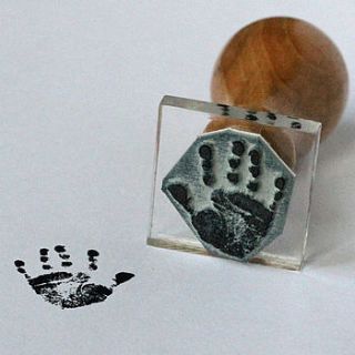 personalised miniature handprint stamp by stompstamps