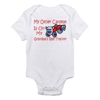 Carseat Grandpas Red Tractor Infant Bodysuit by gear4gearheads