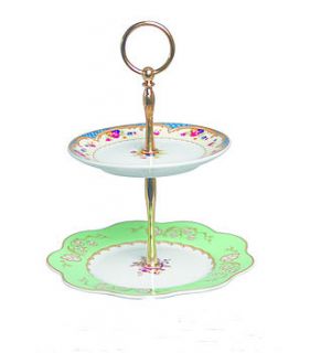 vintage style two tier cake stand by i love retro