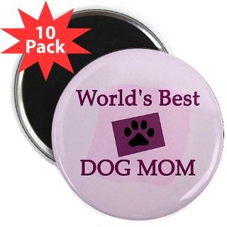 Worlds Best Dog Mom 2.25" Magnet (10 pack) by hotlabrescue8