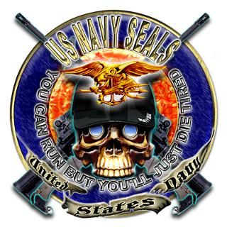 US Navy Seals Run Die Tired Keychains by VeteransTShirts