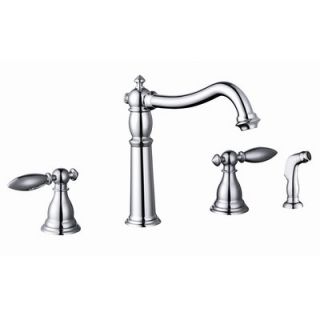 Yosemite Home Decor Two Handle Widespread Kitchen Faucet with Side