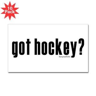 got hockey? Rectangle Sticker 10 pk) by brickwallsports