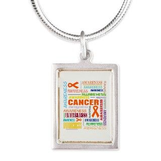 Kidney Cancer Awareness Collage Silver Portrait Ne by gifts4awareness
