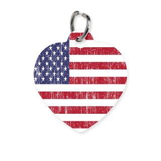 Distressed American Flag Pet Tags by laughoutlouddesigns1