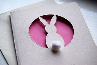 bunny tails   recycled easter card by ruby wren designs