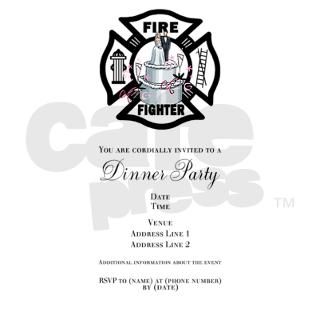 Firefighter Wedding 2.25" Invitations by Admin_CP4634941
