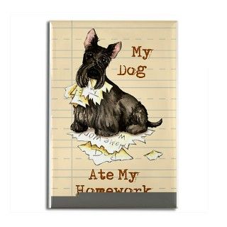 Scottie Ate Homework Rectangle Magnet by dogsink