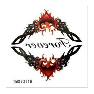 Two Hearts Tattoo Stickers Temporary Tattoos Fake Tattoos (Paste Neck / Shoulder / Chest / Hand /, Etc.) Fashion Models Single Noble Alternative Avant garde Barcode 5pcs/lot  Body Paint Makeup  Beauty