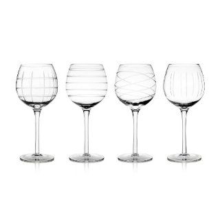 Fifth Avenue Crystal Medallion Wine Goblets, Set of 4 Kitchen & Dining