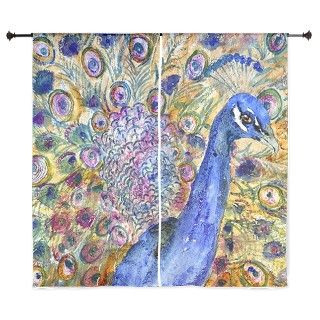 Amethyst Peacock 60 Curtains by schulmanart